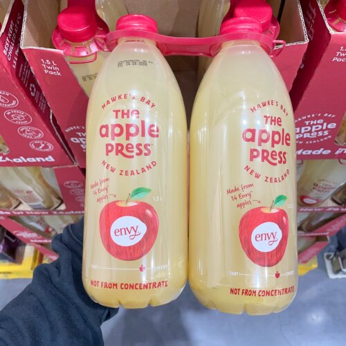 山姆 原榨苹果汁1.5L*2瓶装 酸酸甜甜每一口阳光果汁清新顺滑