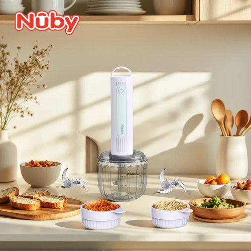 努比Nuby辅食机手持多功能电动料理机小型宝宝搅拌器作料绞肉机