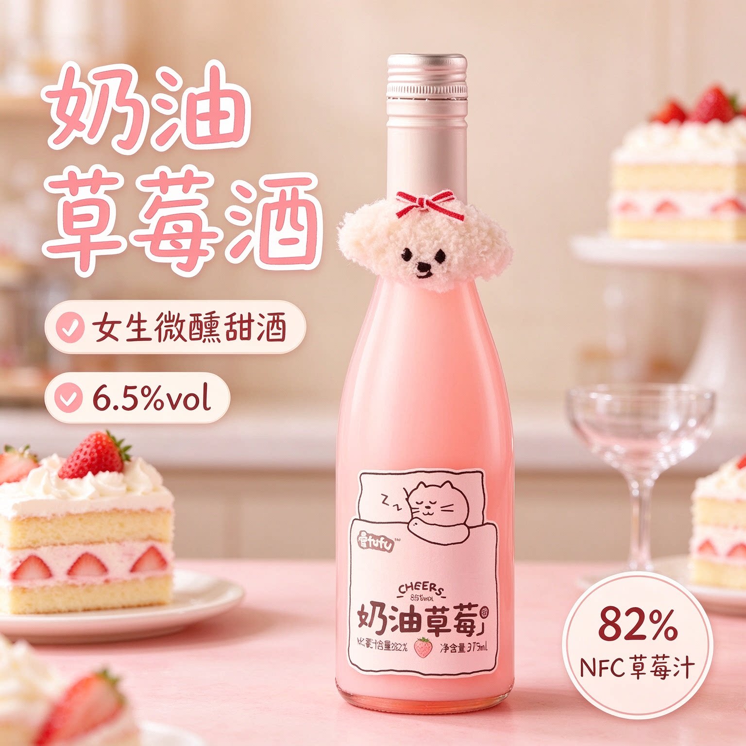 晕fufu菠萝话梅酒果酒375ml*3瓶