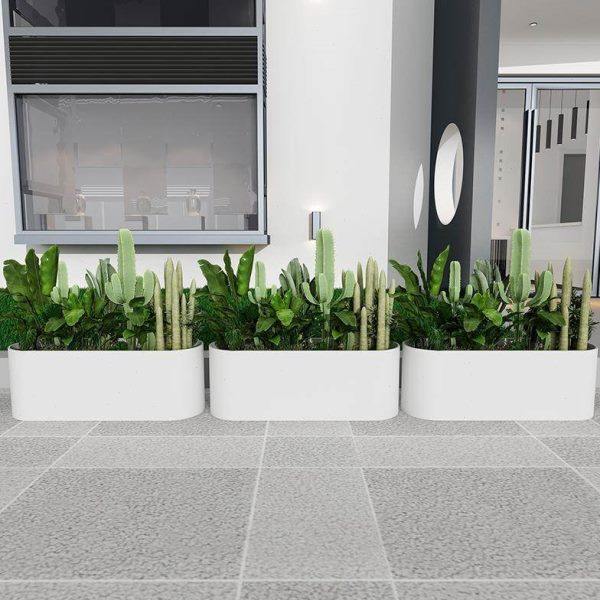 户外铁艺长方形白色花箱餐厅休闲吧隔断花槽售楼部广场种植花盆坛,商业/办公家具,花槽柜,淘宝优惠券,粉丝福利购,淘宝优惠卷