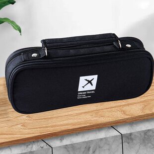 简约大容量笔袋男高中生初中生创意帆布笔袋文具盒小学生女孩铅笔