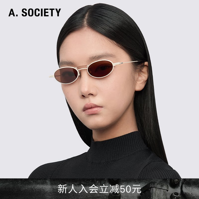 A.SOCIETY THIN TITANIUM 超轻钛金属圆框太阳镜JONAS