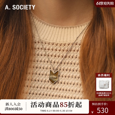 A.SOCIETY×MAISON KITSUNE小狐狸联名胶囊系列 项链磁吸吊坠