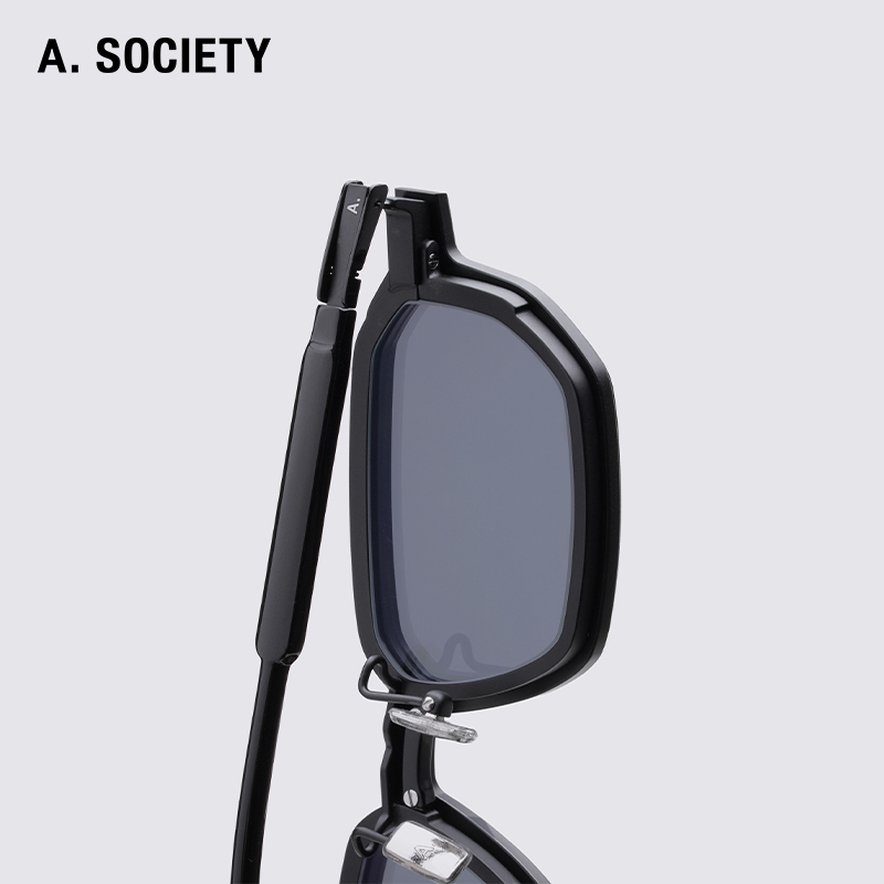 A.SOCIETY CLIP ON磁吸防蓝光钛金属方框男女太阳镜平光镜 LANE