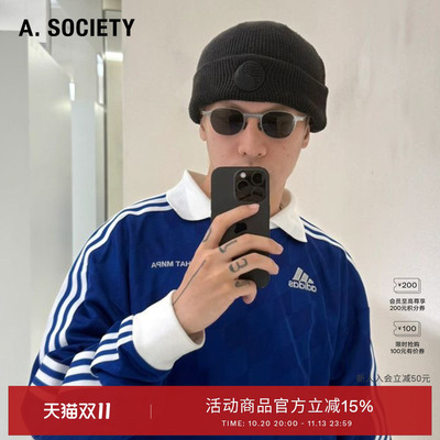 A.SOCIETY方形休闲复古金属墨镜