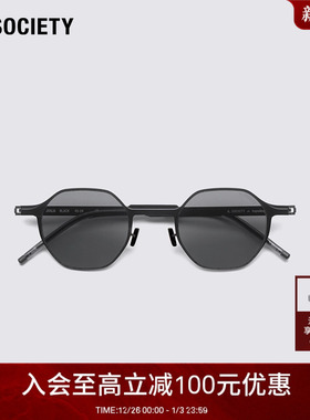 A.SOCIETY Topologie联名系列方形休闲复古金属太阳镜 JANJA