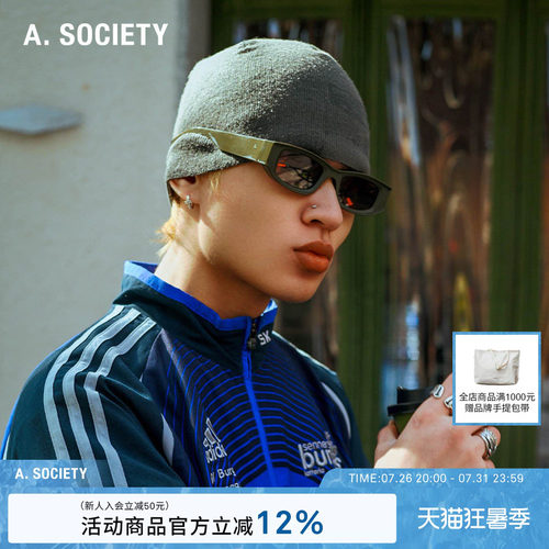 A.SOCIETY BOLD ACETATE 方框防晒高级感墨镜BRAXTON