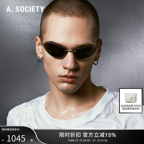 明星同款A.SOCIETY RAW SERIES系列钛架偏光防晒猫眼太阳墨镜EZRA