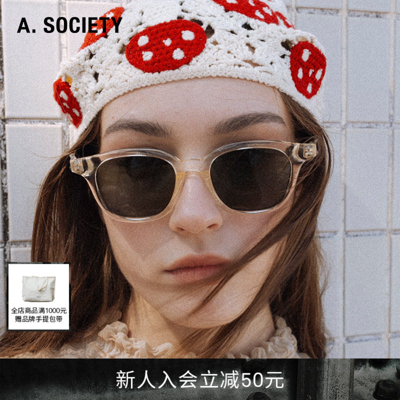 A.SOCIETY WAVY系列时尚防晒百搭方形太阳镜墨镜SAILOR 晒镜实拍商品图