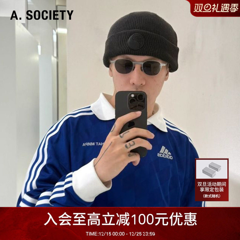 A.SOCIETY Topologie联名系列方形休闲复古金属太阳镜 ADAM