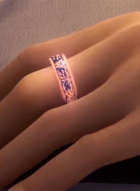 神印王座龙皓晨圣采儿戒指定情信物勿忘我空间动漫饰品【现货】