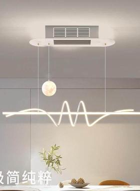 饭厅灯 吊扇灯2023新款直流变频无叶风扇吊灯LED一体智能语音灯具