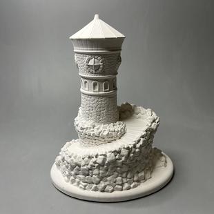 轻奢ins灯塔微景观创意艺术家居装饰桌面扩香石氛围摆件石膏模型