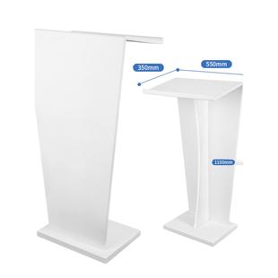 白色烤漆演讲台发言台 简约迎宾台接待台 餐厅招待台咨客台4S店台