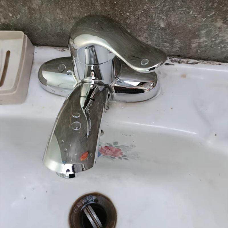 水龙头冷热 全铜面盆双孔冷暖 三孔台盆卫生间洗手盆洗脸盆水龙头