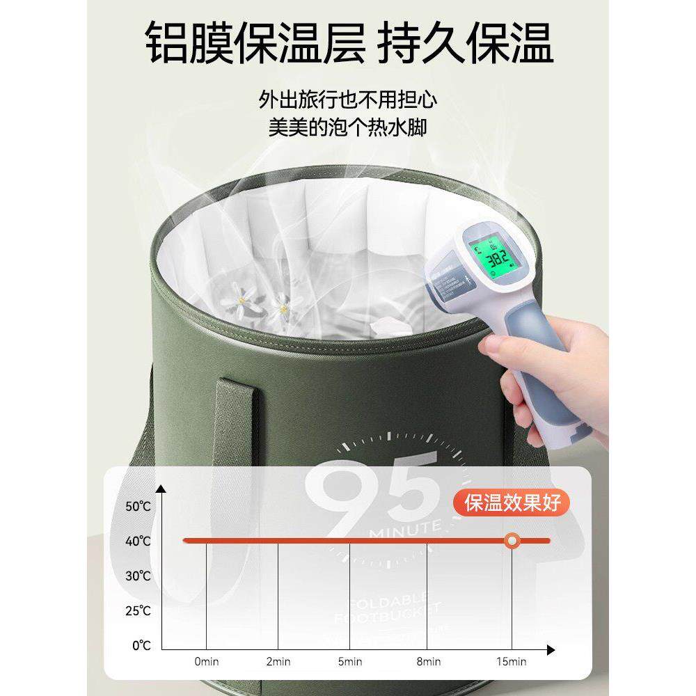 日本进口可折叠泡脚袋保温熏蒸泡脚桶过小腿家用便携恒温足浴