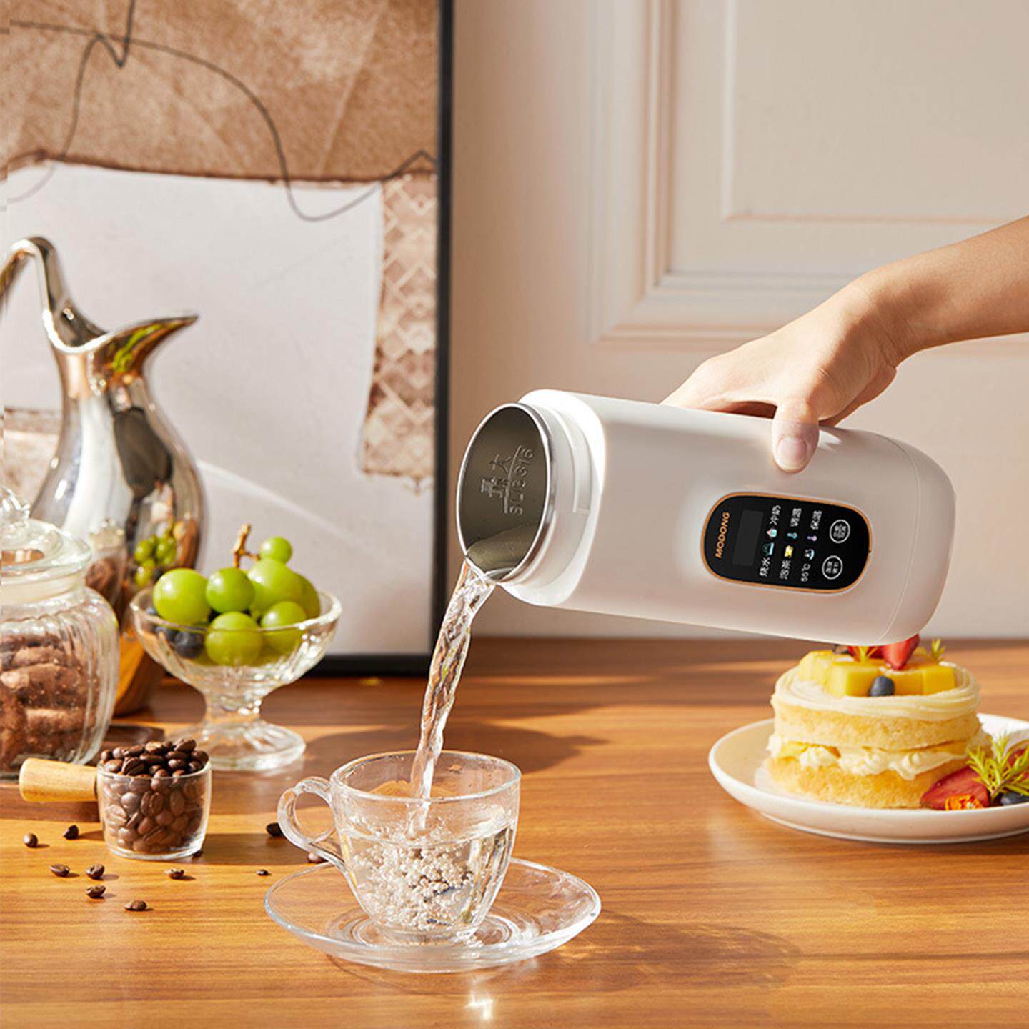 德国MODONG摩动烧水杯2025新款小型旅行便携式电热水壶户外保温杯