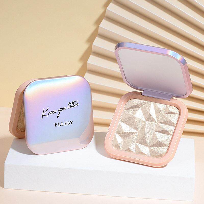 韩国4D网红高光粉饼脸部提亮闪粉偏光细粉立体修容土豆泥粉饼女