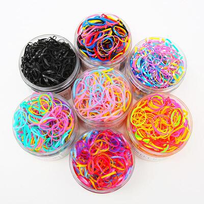 正品】橡皮筋女扎头发黑色小皮筋一次性高弹力头绳耐用儿童舞台妆