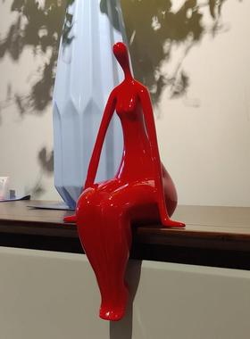 创意人物雕塑摆件艺术品简约现代客厅酒柜书柜样板房软装装饰品