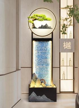 现代简约流水摆件循环水财富喷泉客厅办公室落地式假山开幕乔迁礼