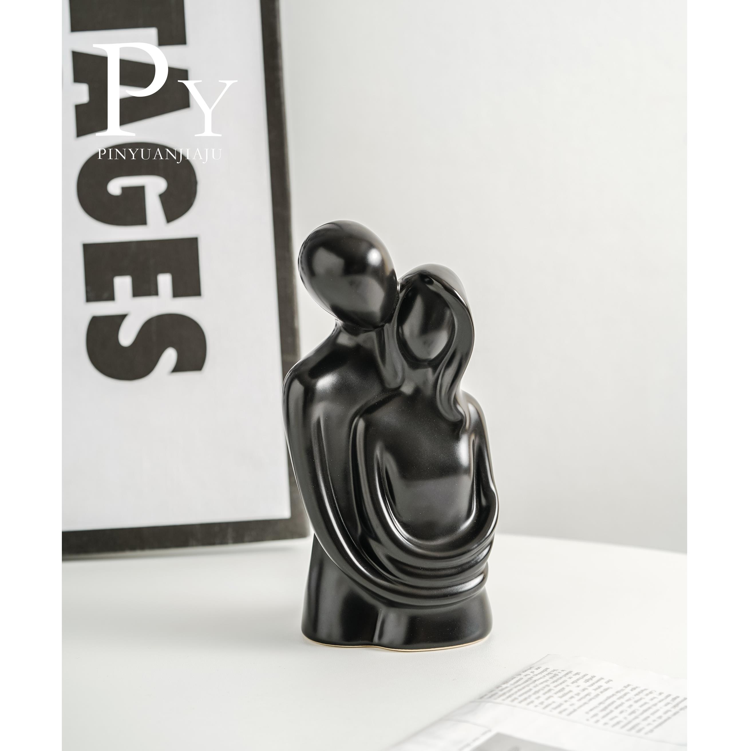 创意工艺品情侣摆件家居客厅酒柜子装饰品摆件电视柜玄关桌面轻奢