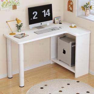 简易台式 电脑桌拐角学习书桌家用转角实木办公桌墙角写字桌子家用