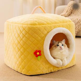 猫窝四季 保暖宠物窝大空间窝 通用封闭式 狗窝可拆洗睡觉猫咪床冬季
