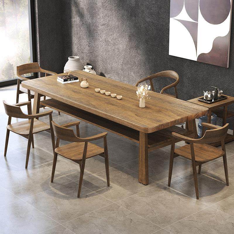 实木茶桌椅组合一桌五椅新中式功夫茶几双层带隔板储物家用泡茶台,住宅家具,家用茶台/茶桌,淘宝优惠券,粉丝福利购,淘宝优惠卷