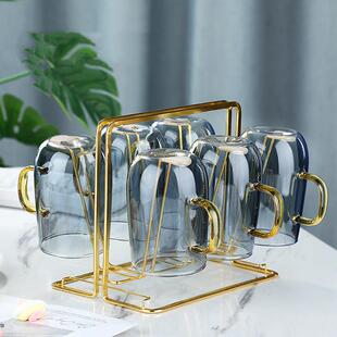 杯架沥水架子家用厨房置物架客厅水杯倒挂架创意简约轻奢收纳架子
