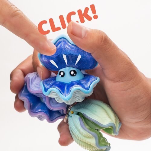跨境海洋主题扇贝clicker3D打印指尖把玩玩具创意礼品挂件