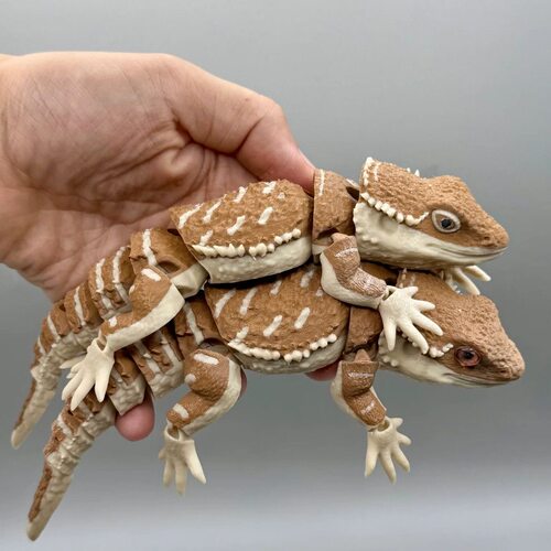 3D打印豹纹守宫蜥蜴仿真动物关节