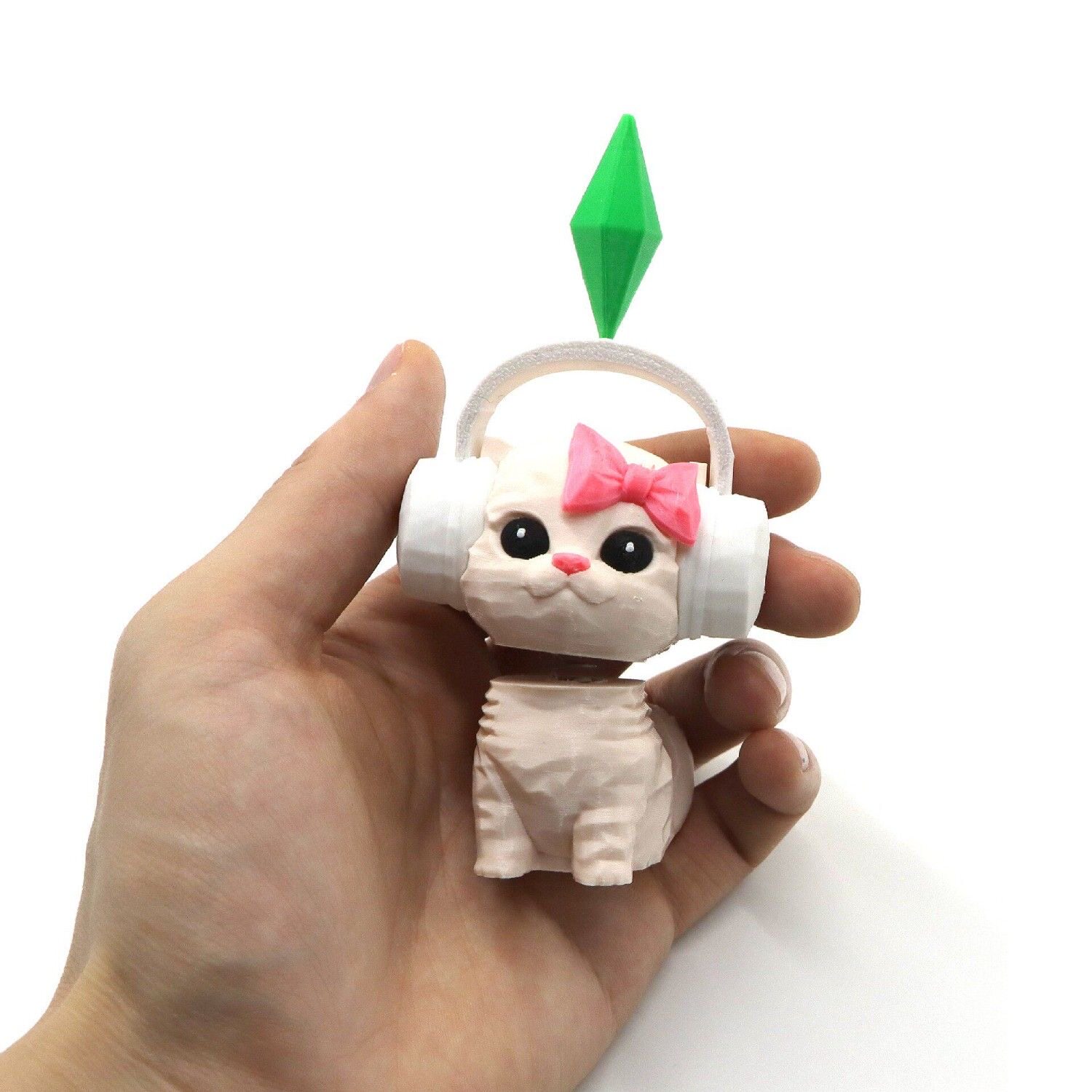 3D打印可动跳舞猫咪车载摆件
