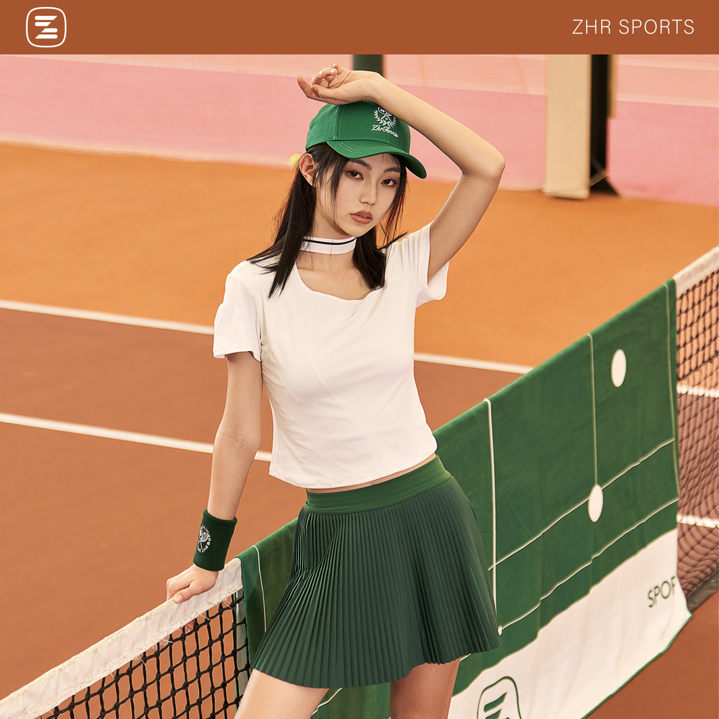 ZHRSPORTS显瘦百搭挖肩短袖26春夏新款紧身t恤网球服女款休闲上衣