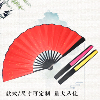 扇子舞蹈女团用 双手开合 绢布折扇学生社团演出表演道具扇寄明月