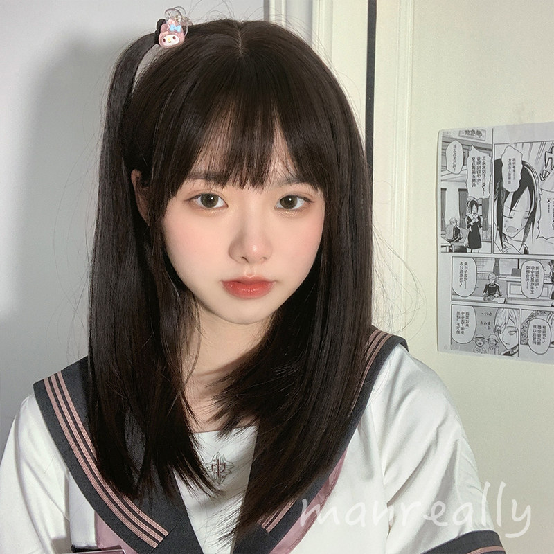 漫真假发女长发网红自然lolita假发甜美可爱jk中长锁骨发全头套,美发护发/假发,日常整顶假发,淘宝优惠券,粉丝福利购,淘宝优惠卷