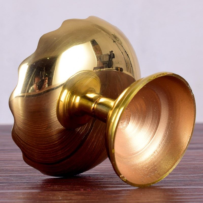 铜果盘纯黄铜铜光身供盘家用复古供奉佛前关公财神贡品盘果碟包邮