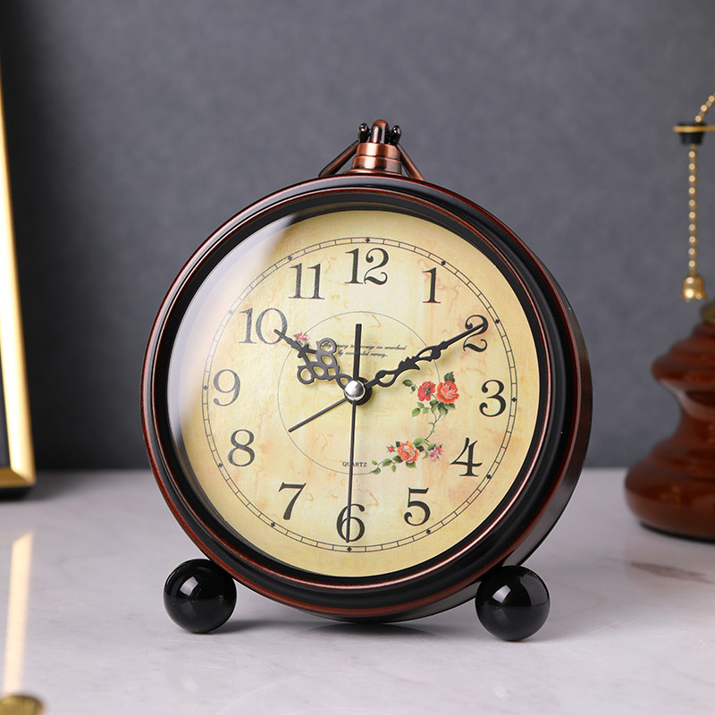 欧式复古老式轻奢座钟台式家用客厅卧室时钟桌面坐钟小闹钟摆件,家居饰品,座钟,淘宝优惠券,粉丝福利购,淘宝优惠卷