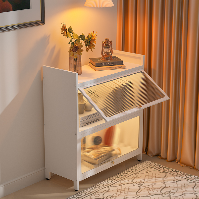 钢制防尘书柜书架落地带门家用客厅儿童靠墙收纳翻门置物架储物柜