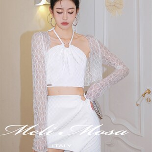 上衣女夏季 外套空调衫 薄款 小披肩短款 外搭配吊带裙 蕾丝防晒开衫