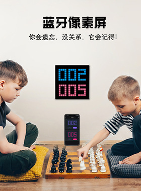 智能像素闹钟计时器多功能显示屏相框ledDIY创意礼品像素屏气氛灯