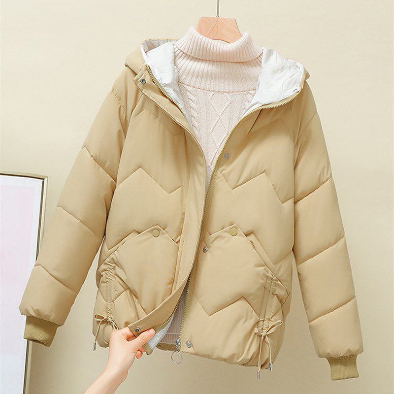 高级感超好看羽绒棉服女短款2023年新款冬季外套小个子宽松棉衣女