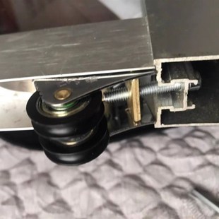 老式推拉门浴室玻璃移门衣柜门27mm并排轮轮子门隔断铝合金凸轮