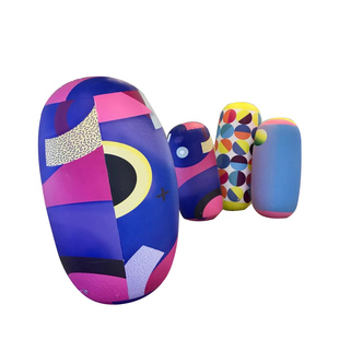 充气不倒翁气模卡通定制闭气透明PVC立柱商场美陈互动彩蛋装饰品