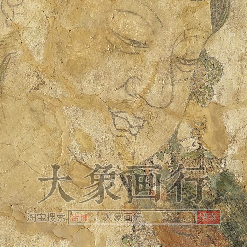 山西广胜寺元代伏案文殊像壁画临摹范本中式装饰画艺术微喷画心