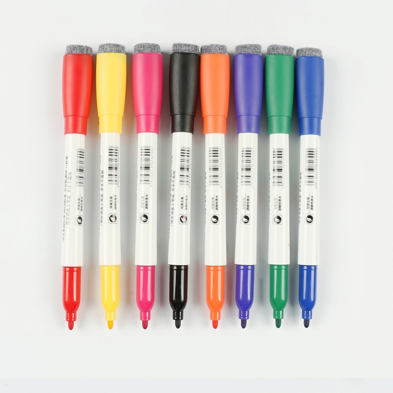 儿童环保彩色红蓝黑水性书写白板笔玻璃白板可擦写笔加墨水水性笔