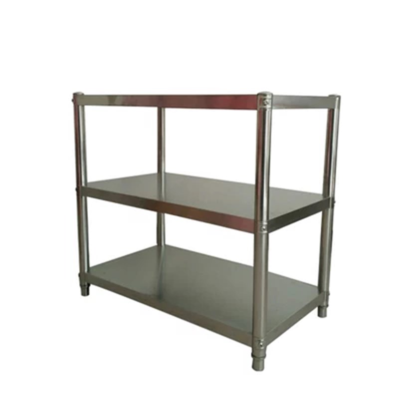 304厨房不锈钢置物架家用落地多层酒店收纳储物架微波炉烤箱货架