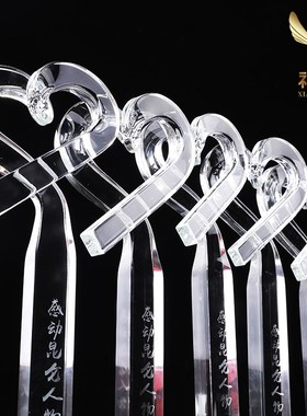 新款感动中国奖杯定制奉献水晶奖杯定做爱心奖杯慈善颁奖制作刻字