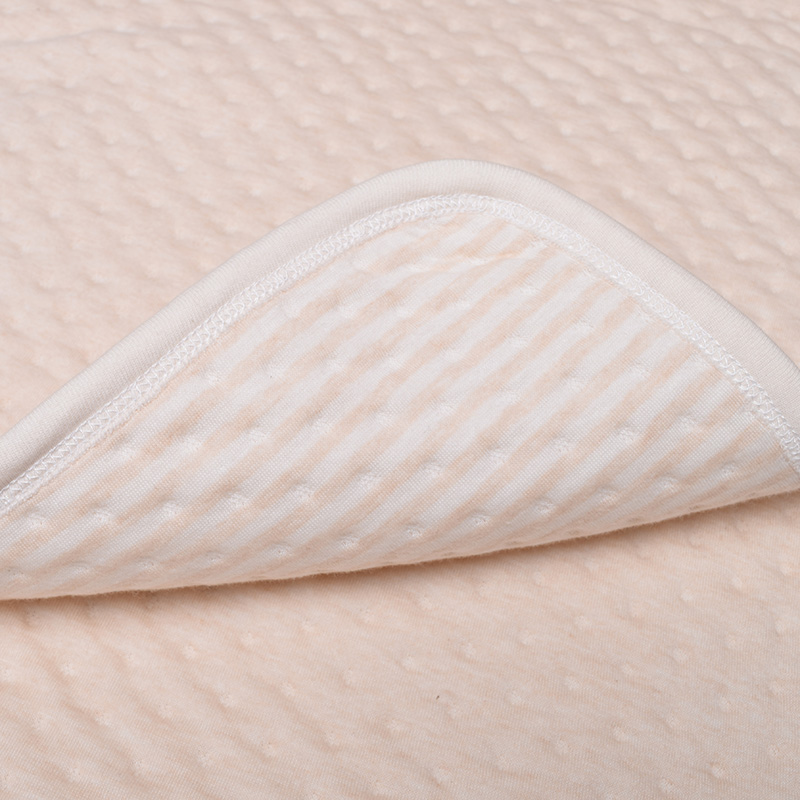 彩棉婴幼儿盖毯/宝宝夾棉提花被子 保暖透气床单空气层空调被