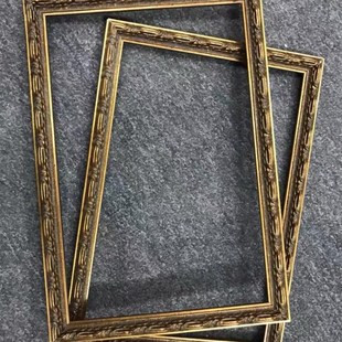 小金框油画框外框实木画框相框装裱卡纸布框画布定制带框